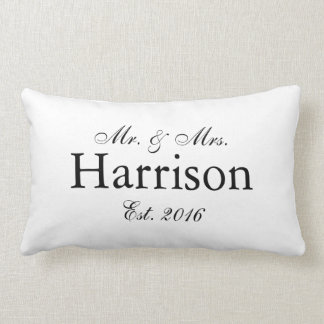 Mr. and Mrs. Personalised Wedding Pillow2 Lumbar Cushion
