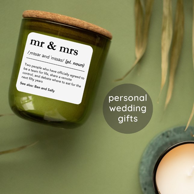 Mr and Mrs Personalized Wedding Gift Tag (Creator Uploaded)