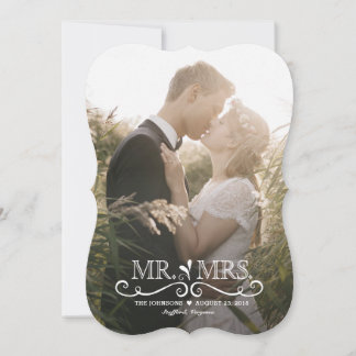 Mr and Mrs | photo wedding announcement