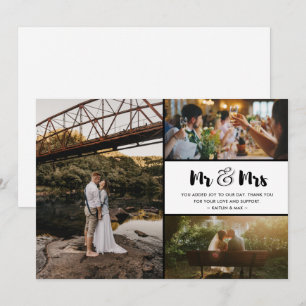 Mr and Mrs Photo Wedding Thank You