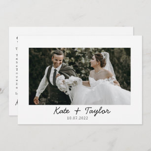 Mr. and Mrs. Photo Wedding Thank You card