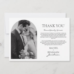 Mr. and Mrs. Photo Wedding Thank You Foil Card