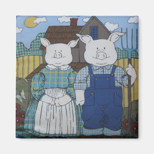 Mr And Mrs Pig Magnet