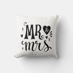Mr and Mrs - Romantic Keepsake Gift Cushion