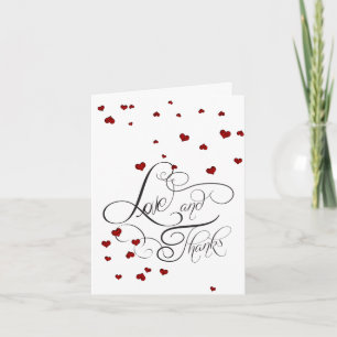 Mr and Mrs   Ruby Heart Confetti Thank You