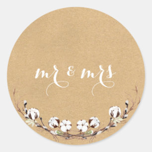 Mr and Mrs Rustic Envelope Seals
