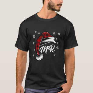 Mr and Mrs Santa Claus Christmas Couples Matching T-Shirt