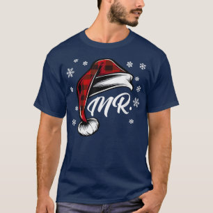 Mr and Mrs Santa Claus Christmas Couples Matching T-Shirt