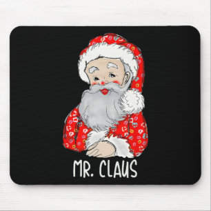 Mr And Mrs Santa Claus Couples Matching Christmas Mouse Mat