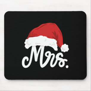 Mr And Mrs Santa Claus Couples Matching Christmas Mouse Mat