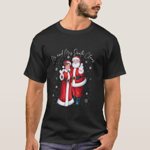 Mr and Mrs Santa Claus Couples Matching Christmas T-Shirt