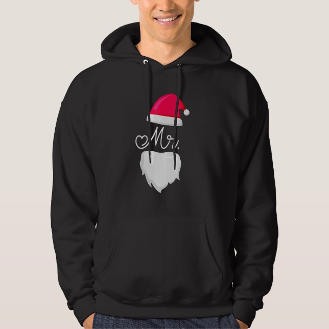 Mr And Mrs Santa Claus Pyjamas Couples Matching Ch Hoodie (Front)
