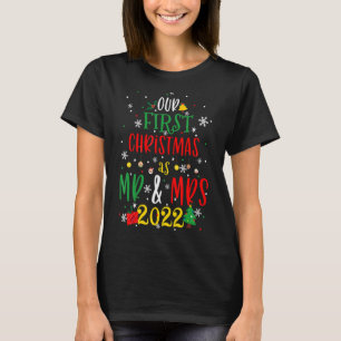 Mr and Mrs Santa Couple Wife Husband Matching Ugly T-Shirt