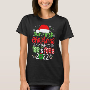 Mr and Mrs Santa Couple Wife Husband Matching Ugly T-Shirt