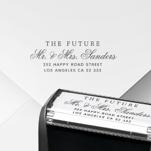 Mr and Mrs simple classic return address Self-inking Stamp