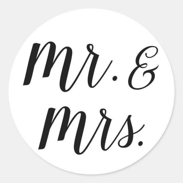Mr. and Mrs. stickers (Front)
