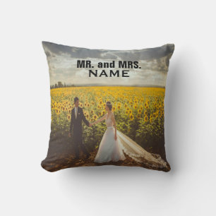 Mr. and Mrs. Throw Pillow