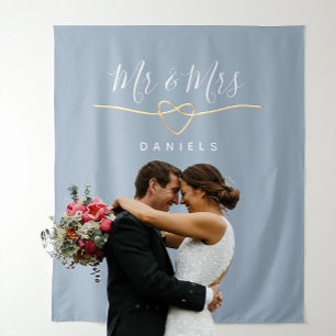 Mr and Mrs Wedding Backdrop  Tapestry