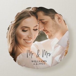 Mr. and Mrs. Wedding Couple Pillow