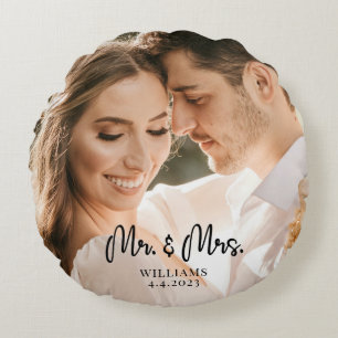 Mr. and Mrs. Wedding Couple Pillow