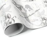 Mr. and Mrs. Wedding Design Wrapping Paper<br><div class="desc">Wedding Gift Wrap. Featured in a Mr. and Mrs. Wedding Design Pattern ready for you to personalise. ✔Note: Not all template areas need changed. 📌If you need further customisation, please click the "Click to Customise further" or "Customise or Edit Design" button and use our design tool to resize, rotate, change...</div>