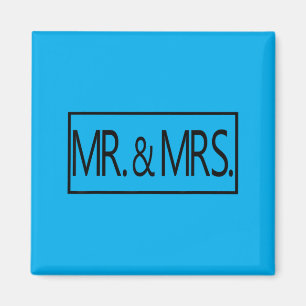 Mr And Mrs Wedding Honeymoon Husband Wife Married Magnet