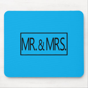 Mr And Mrs Wedding Honeymoon Husband Wife Married Mouse Mat