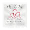 Mr and Mrs Wedding Napkins, Personalised Wedding
