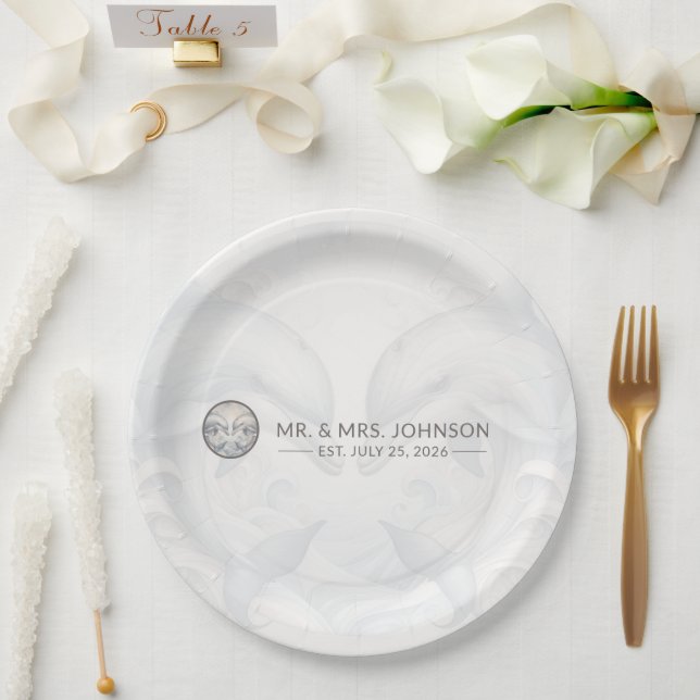 Mr and Mrs Wedding Paper Plate (Wedding)