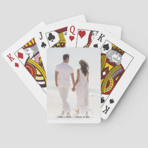 Mr and Mrs Wedding Photo Playing Cards