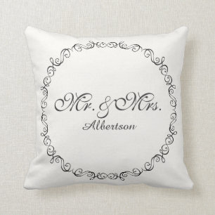 Mr. and Mrs. Wedding Pillow