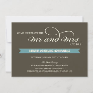 Mr and Mrs Wedding Shower /Rehearsal Dinner Invite