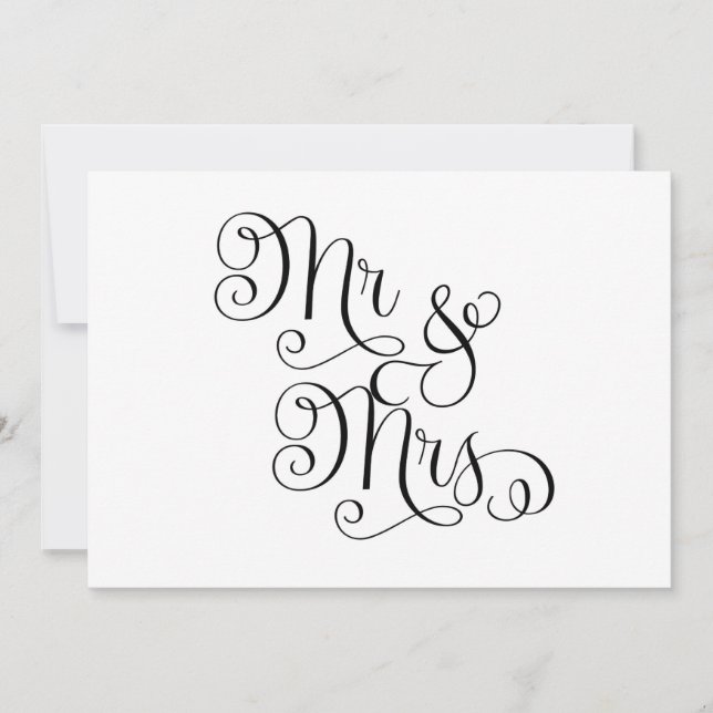 Mr And Mrs Wedding Sign (Front)