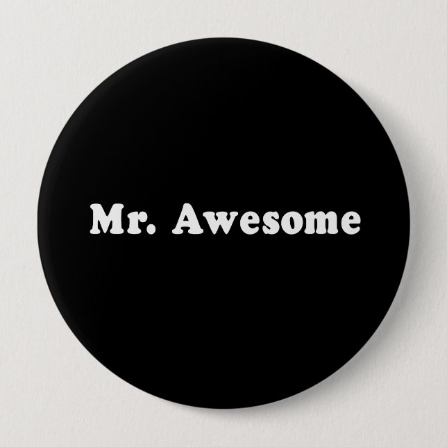 MR. AWESOME T-shirt 10 Cm Round Badge (Front)