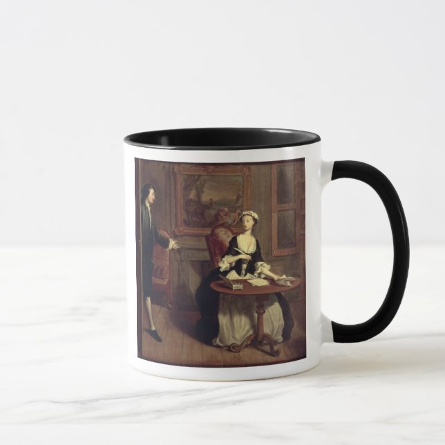 Mr. B. finds Pamela writing, illustration from Ric Mug (Right)