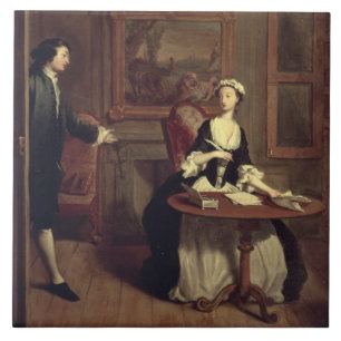 Mr. B. finds Pamela writing, illustration from Ric Tile