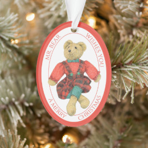 MR. BEAR Acrylic Oval Ornament