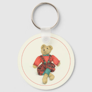 MR. BEAR Aluminum Circle Keychain
