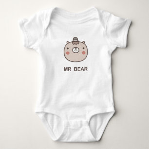 Mr Bear Baby Bodysuit