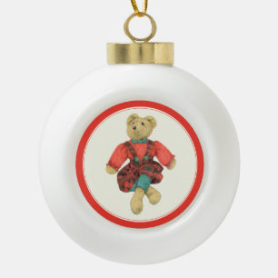 MR. BEAR Ceramic Snowflake Ornament