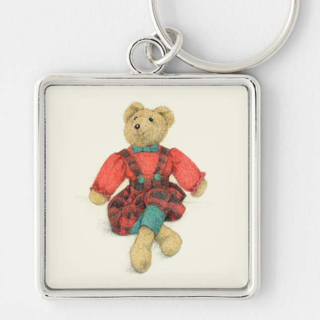 MR. BEAR Premium Square Keychain (Front)
