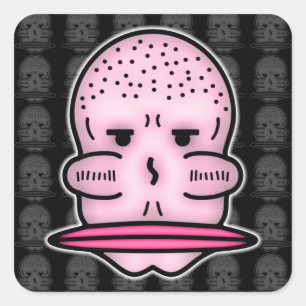 Mr. Big Cheekbones & Even Bigger Mouth v3 Square Sticker