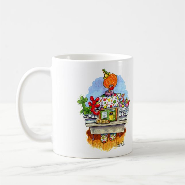 Mr. Binky makes Balloon animals. Coffee Mug (Left)