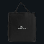 Mr. black white custom script Last Name elegant Embroidered Tote Bag<br><div class="desc">Chic Mr. Last Name black and white script elegant chic Embroidered Baseball Cap.
Available in many colours and style options</div>