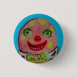Mr Blobby crayon badge Blue