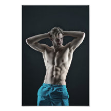 Mr Blue Shorts Hot Guy Poster
