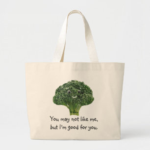 Mr.Broccoli Large Tote Bag