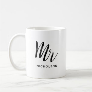Mr. Brush Lettered   Holiday Modern Coffee Mug