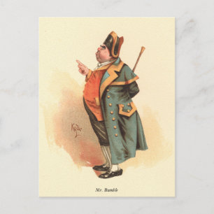 Mr. Bumble by Kyd, Charles Dickens' Oliver Twist Postcard