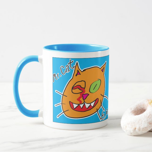Mr. Cat by Eli Coffee Mug (With Donut)